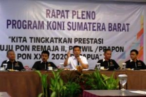 Rapat Pleno KONI Sumbar Bentuk Tiga Tim POKJA